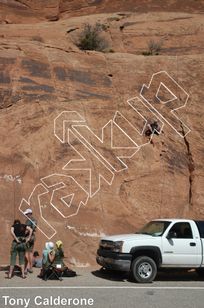 photo of 550- 600 (Schoolroom) from Moab Rock Climbing