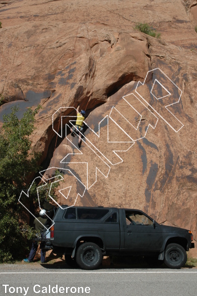 photo of 550- 600 (Schoolroom) from Moab Rock Climbing