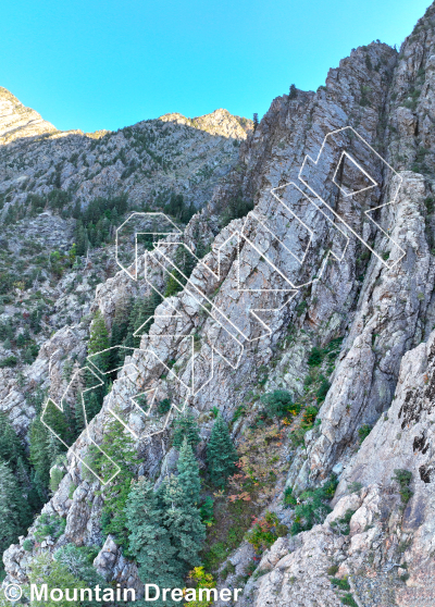 photo of Central Generator Rib from Wasatch Wilderness Rock Climbing