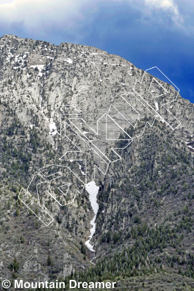 photo of West Slabs Approach & Descent, 4th class  at Mount Olympus from Wasatch Wilderness Rock Climbing
