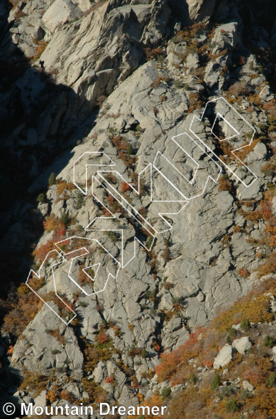 photo of Diamond Buttress from Wasatch Wilderness Rock Climbing