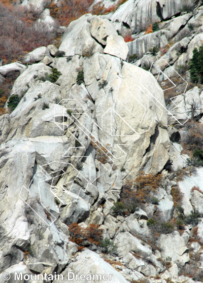 photo of Diamond Buttress from Wasatch Wilderness Rock Climbing