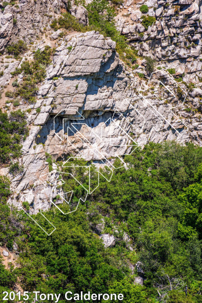 photo of Guano Wall from Wasatch Wilderness Rock Climbing