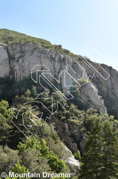 photo of Duomo Wall from Wasatch Wilderness Rock Climbing