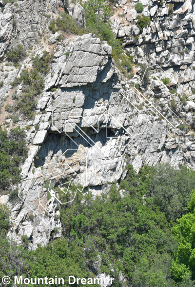 photo of Guano Wall from Wasatch Wilderness Rock Climbing