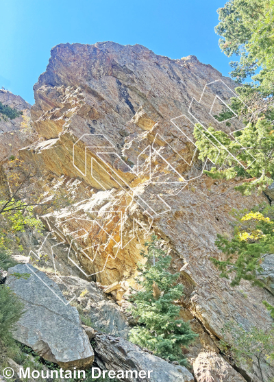 photo of Treadmill Buttress from Wasatch Wilderness Rock Climbing