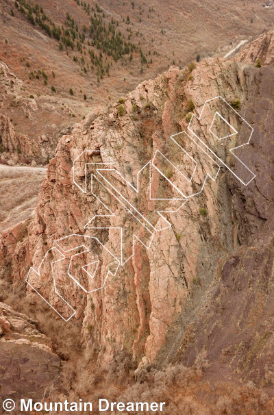 photo of Flume Buttress from Wasatch Wilderness Rock Climbing