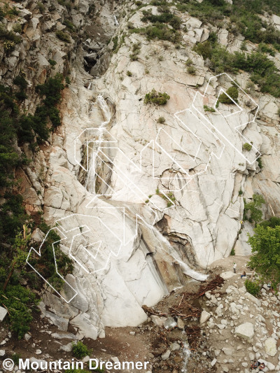 photo of Lisa Falls Slab from Wasatch Wilderness Rock Climbing