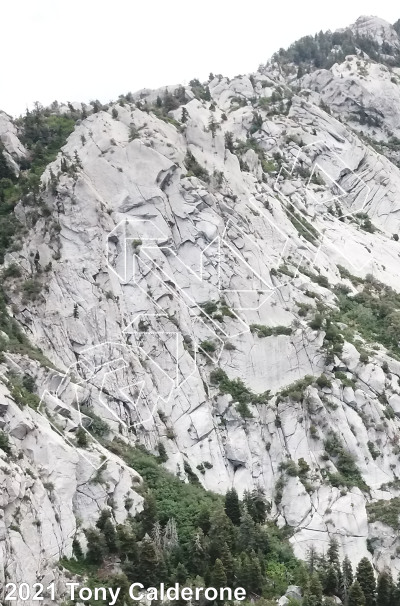 photo of East Bell Tower from Wasatch Wilderness Rock Climbing