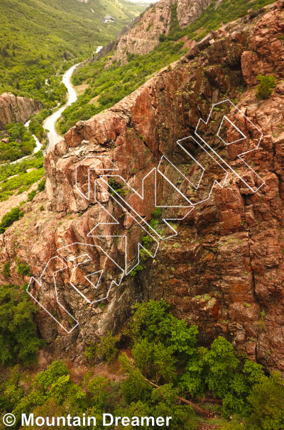 photo of Flume Buttress from Wasatch Wilderness Rock Climbing