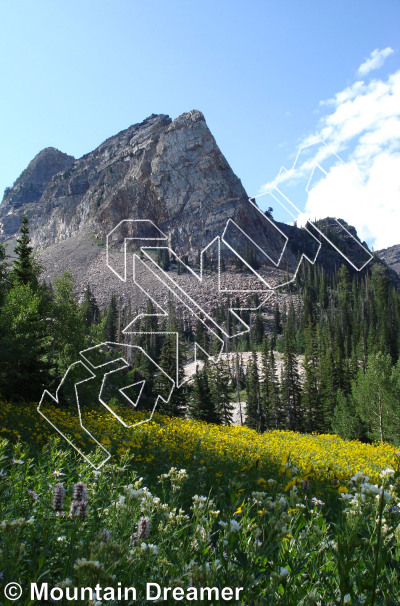 photo of Sundial Peak from Wasatch Wilderness Rock Climbing