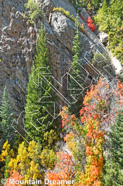 photo of Treadmill Buttress from Wasatch Wilderness Rock Climbing