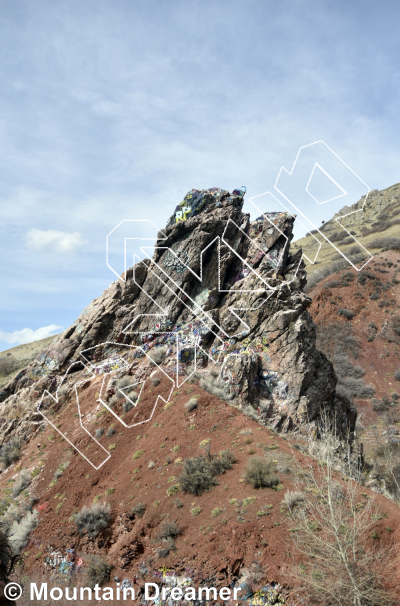 photo of Sentinel Rock from Wasatch Bench Rock Climbing