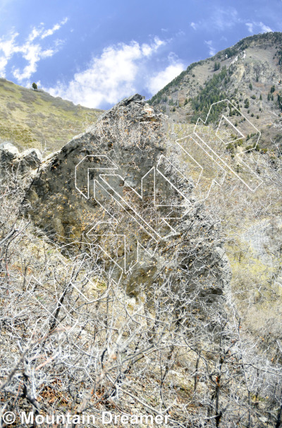 photo of Stitches Rock from Wasatch Bench Rock Climbing