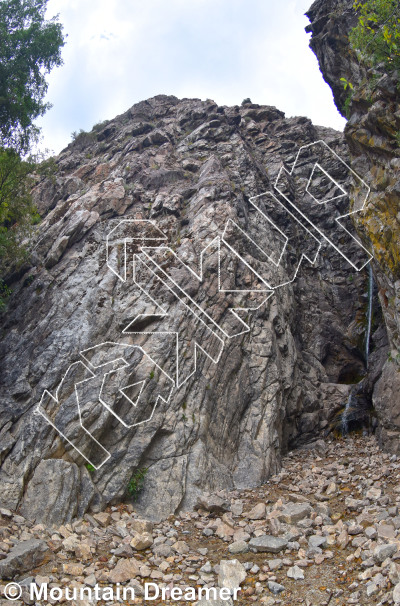 photo of Waterfall Wall from Wasatch Bench Rock Climbing