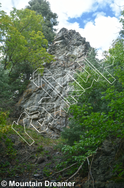 photo of Arrowhead Crag from Wasatch Bench Rock Climbing
