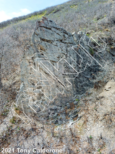 photo of Stitches Rock from Wasatch Bench Rock Climbing