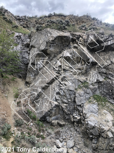 photo of Quadratic Equation, 5.9- ★★ at Grandeur Quarry from Wasatch Bench Rock Climbing
