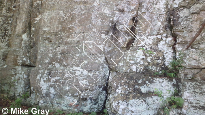 photo of Contact, 5.11 ★★★★ at Entrance Walls from Smoke Hole: Entrance Walls, Copperhead Cove, and Jake Hill