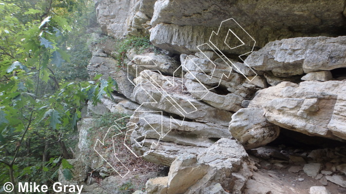 photo of Entrance Walls from Smoke Hole: Entrance Walls, Copperhead Cove, and Jake Hill