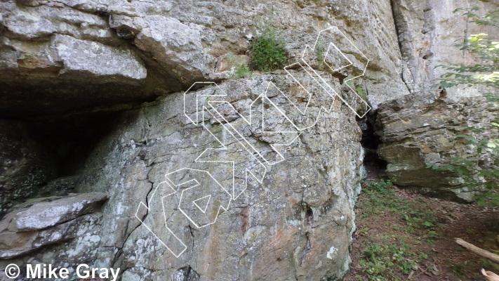 photo of Reproduction, 5.7 ★★ at Entrance Walls from Smoke Hole: Entrance Walls, Copperhead Cove, and Jake Hill
