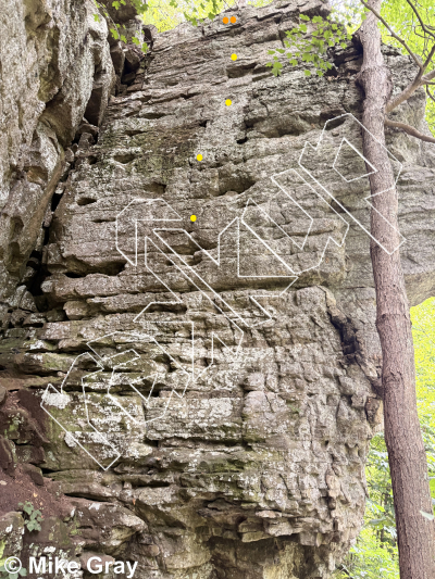 photo of Entrance Walls from Smoke Hole: Entrance Walls, Copperhead Cove, and Jake Hill