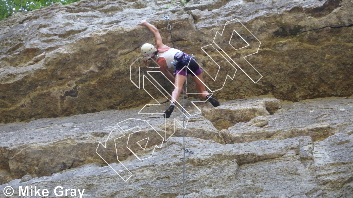 photo of Mixed Emotions, 5.10 ★★ at Entrance Walls from Smoke Hole: Entrance Walls, Copperhead Cove, and Jake Hill