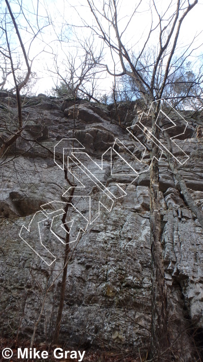 photo of Entrance Walls from Smoke Hole: Entrance Walls, Copperhead Cove, and Jake Hill