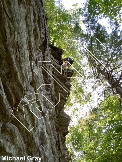 photo of Scale , 5.10a ★★★★ at The Levee from Smoke Hole: Entrance Walls, Copperhead Cove, and Jake Hill