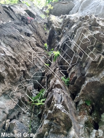 photo of The Cove from Smoke Hole: Entrance Walls, Copperhead Cove, and Jake Hill