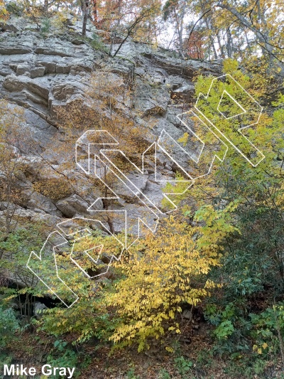 photo of Entrance Walls from Smoke Hole: Entrance Walls, Copperhead Cove, and Jake Hill