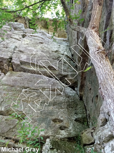 photo of Entrance Walls from Smoke Hole: Entrance Walls, Copperhead Cove, and Jake Hill