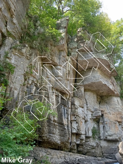 photo of The Cove from Smoke Hole: Entrance Walls, Copperhead Cove, and Jake Hill