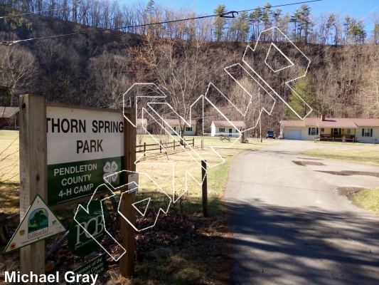 photo of Camping,   at Area Info from Smoke Hole: Entrance Walls, Copperhead Cove, and Jake Hill