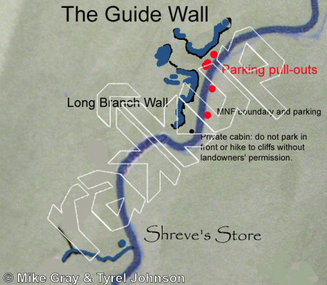 photo of Area Info from Smoke Hole: Long Branch and Guide Walls