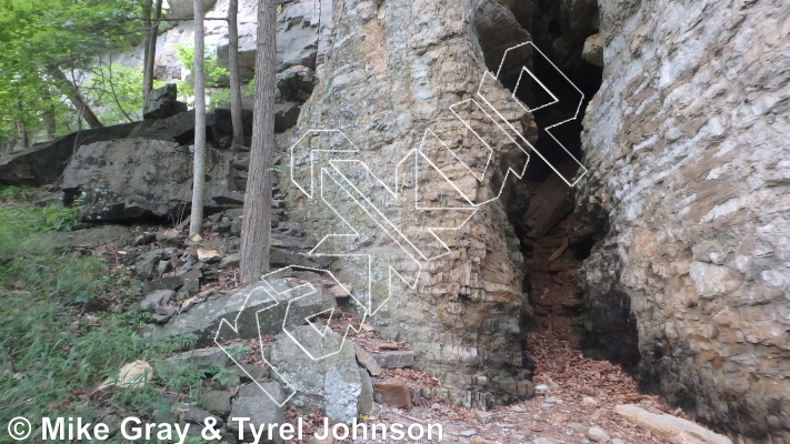 photo of Local Hospitality Dihedral from Smoke Hole: Long Branch and Guide Walls
