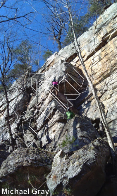 photo of Nothing, 5.8+ ★★★ at The Sunshine Wall from Smoke Hole: Long Branch and Guide Walls