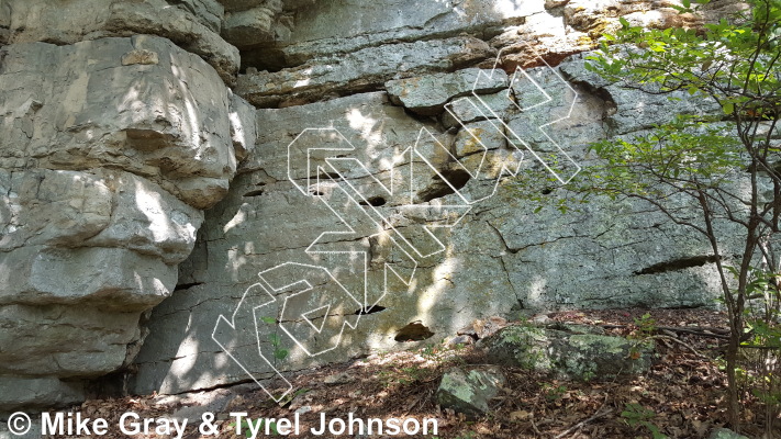 photo of In The Nick Of Time, 5.8 ★★★★ at The Ninja Walls from Smoke Hole: Long Branch and Guide Walls