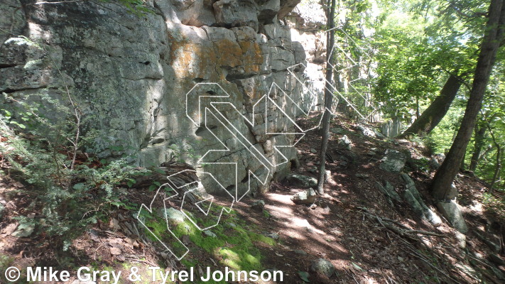 photo of The Ninja Walls from Smoke Hole: Long Branch and Guide Walls