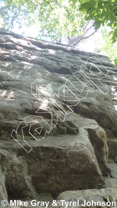 photo of Hummingbird, 5.9 ★★★★★ at The Ninja Walls from Smoke Hole: Long Branch and Guide Walls