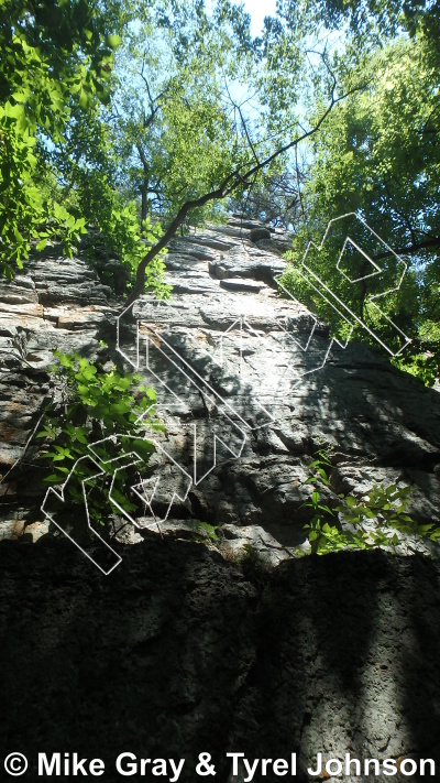 photo of Name Your Poison, 5.8+ ★★★★ at The Ninja Walls from Smoke Hole: Long Branch and Guide Walls