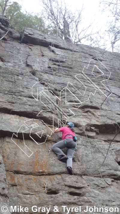 photo of Synergy, 5.8 ★★★★★ at The Ninja Walls from Smoke Hole: Long Branch and Guide Walls