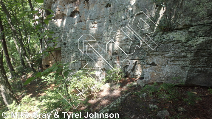 photo of The Sunshine Wall from Smoke Hole: Long Branch and Guide Walls