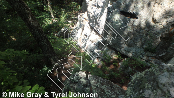 photo of Never Ending Story, 5.9- ★★★ at The Sunshine Wall from Smoke Hole: Long Branch and Guide Walls