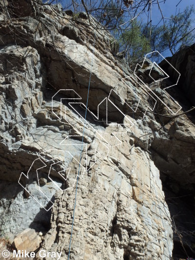 photo of Grapevine Massacre, 5.11c ★★★★ at Dangerous Freedoms from Smoke Hole: Reed's Creek