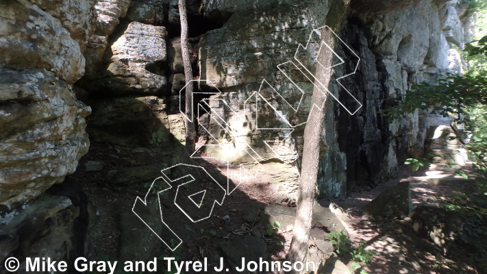 photo of Entrance Walls from Smoke Hole: Reed's Creek