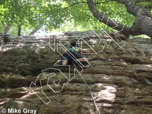 photo of Reaching Conclusions, 5.10a ★★★★ at The Reach from Smoke Hole: Reed's Creek