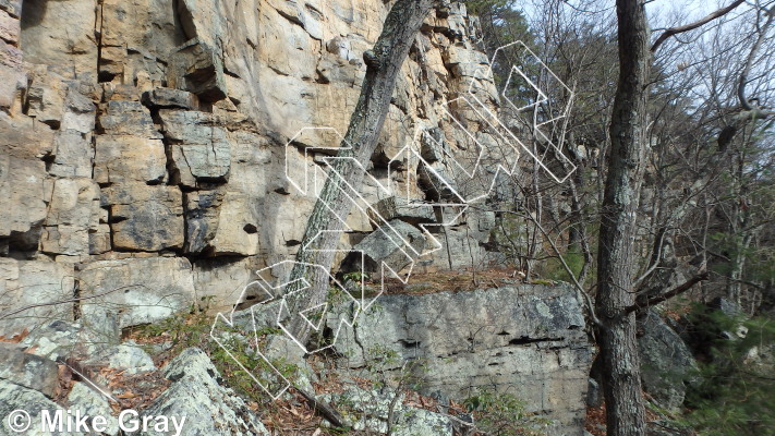 photo of Full Frontal Wall from Smoke Hole: Reed's Creek
