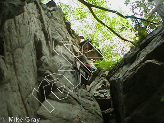 photo of Ecstasy Loves Company, 5.10b ★★★★ at The Ecstasy Tab from Smoke Hole: Reed's Creek