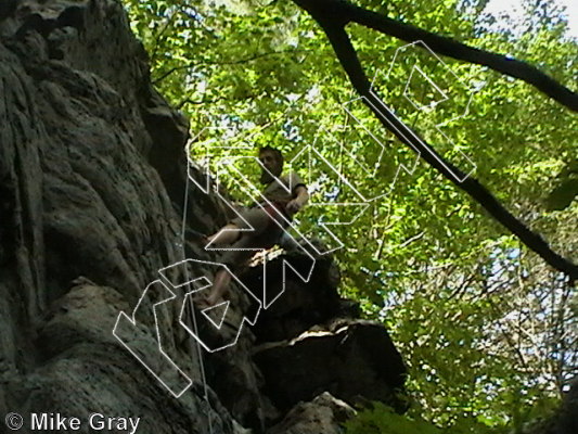 photo of Ecstasy Loves Company, 5.10b ★★★★ at The Ecstasy Tab from Smoke Hole: Reed's Creek